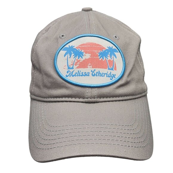 Melissa Etheridge Cruise Gray Cotton Baseball Hat With Tropical Patch Underbill - Picture 1 of 13